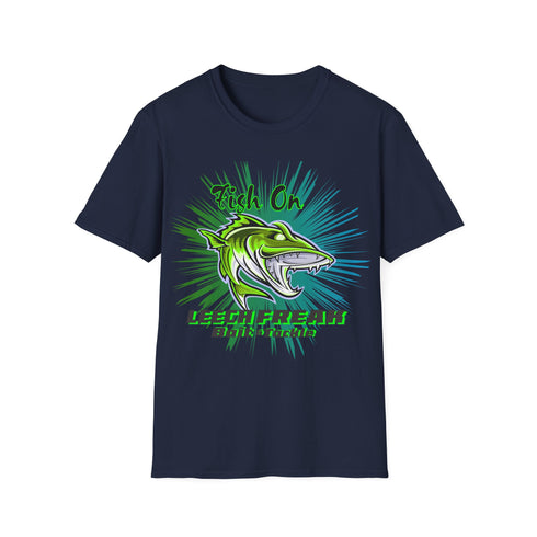 Leech Freak Fish On Unisex Softstyle T-Shirt